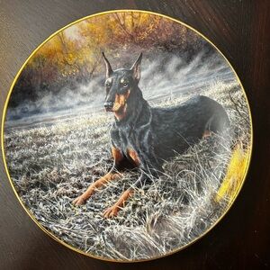 Danbury Mint Faithful Guardian Doberman Pinschers Collector Plate (A1504)